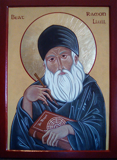 Icona del beat Ramon Llull. Taller Sant Bernat de la Real (Mallorca)
